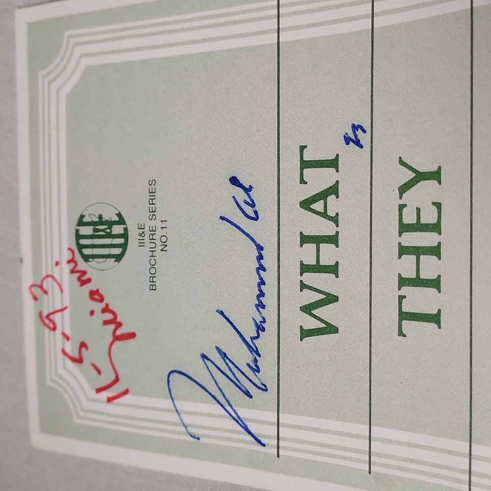 RARE Vintage Signed Autograph by Mohammad Ali Signed In Person in Miami Florida